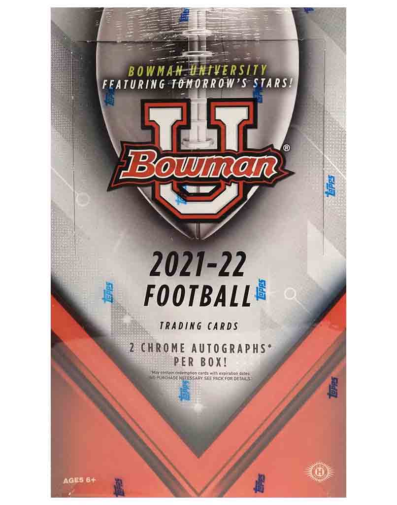 2021 - 22 Bowman University Football Hobby Box (24 Packs) Topps 613297974284