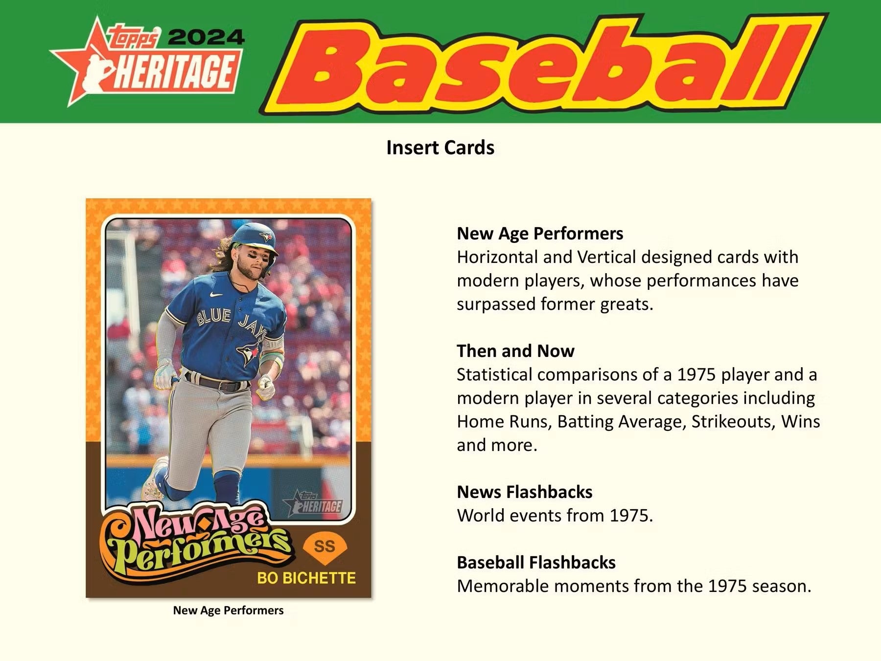 Baseball - 2024 - Topps Heritage - Hobby Pack (9 Cards)
