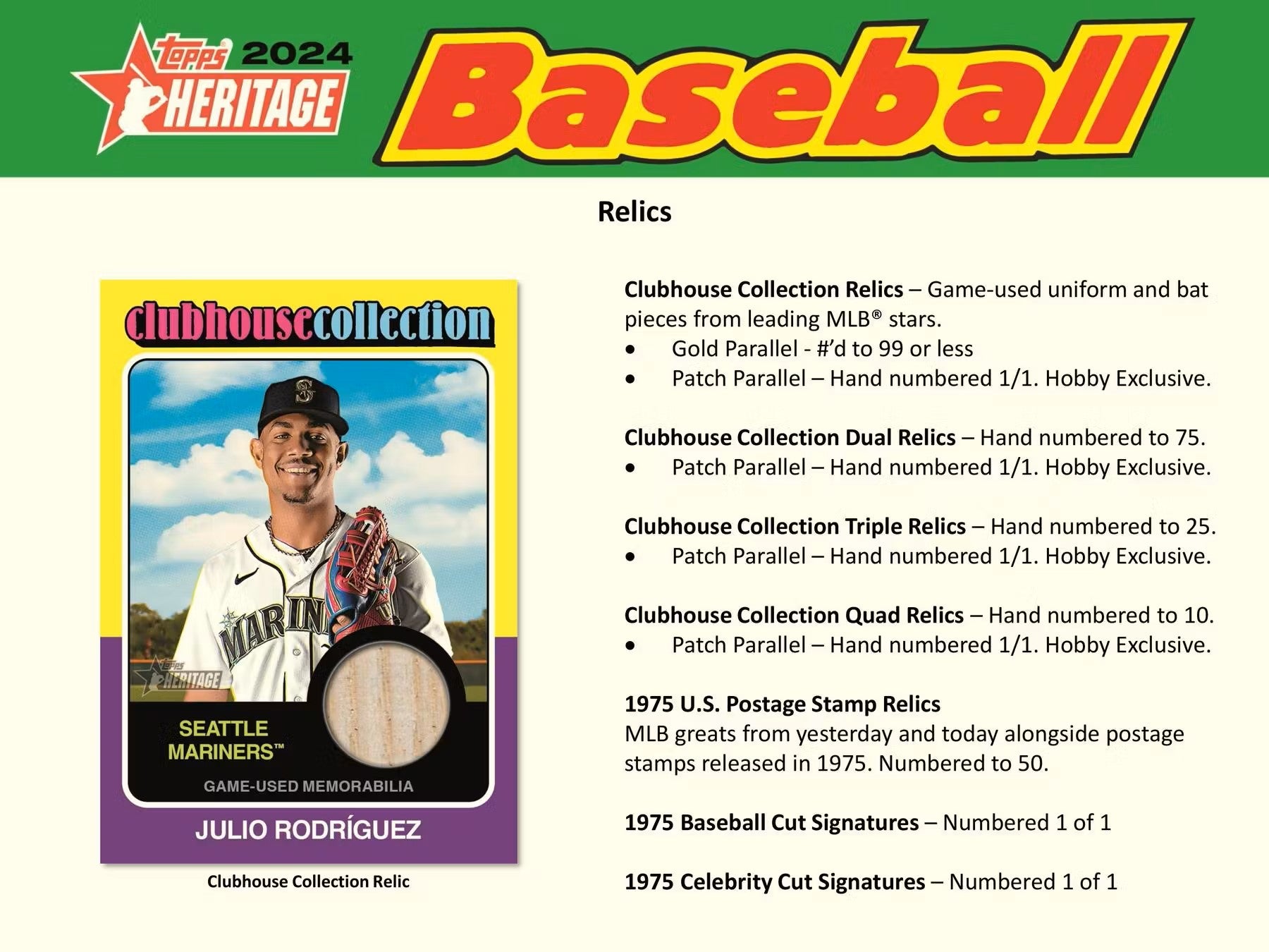 Baseball - 2024 - Topps Heritage - Paquet Hobby (9 Cartes)