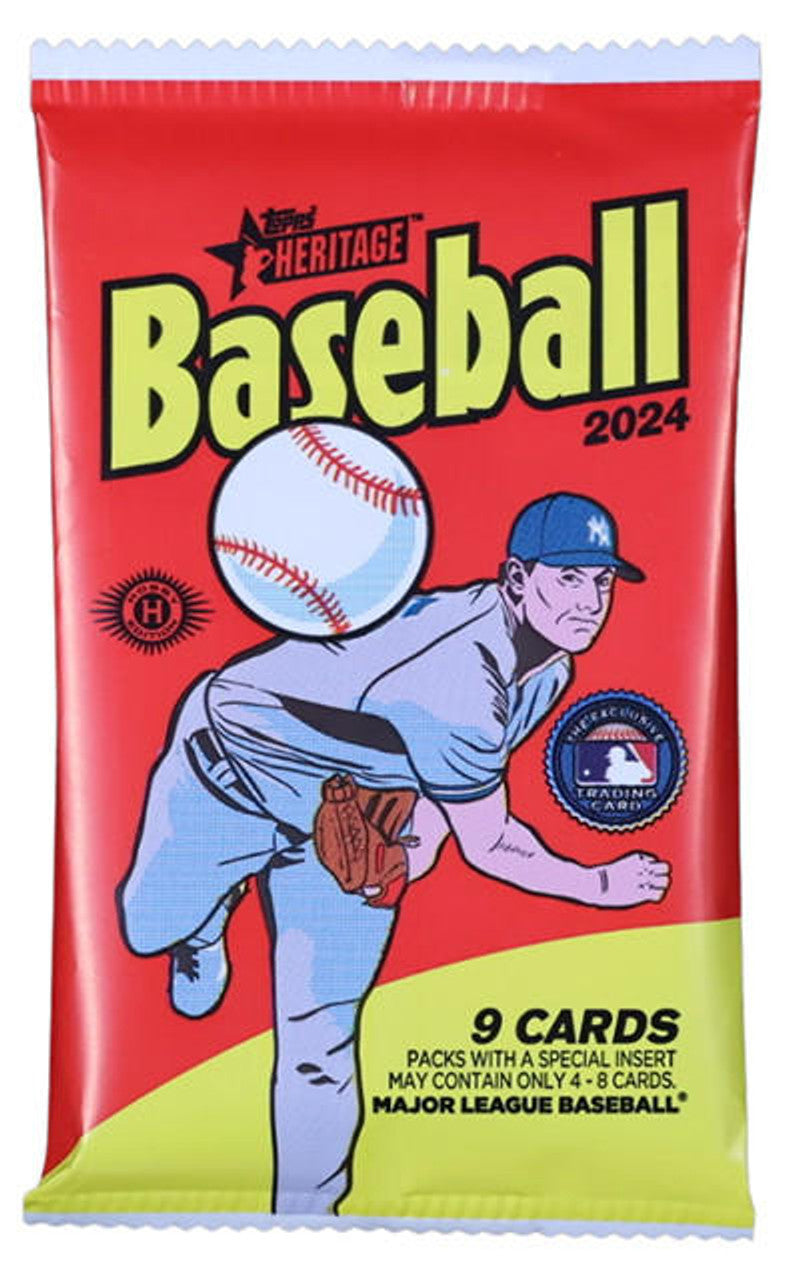 Baseball - 2024 - Topps Heritage - Paquet Hobby (9 Cartes)