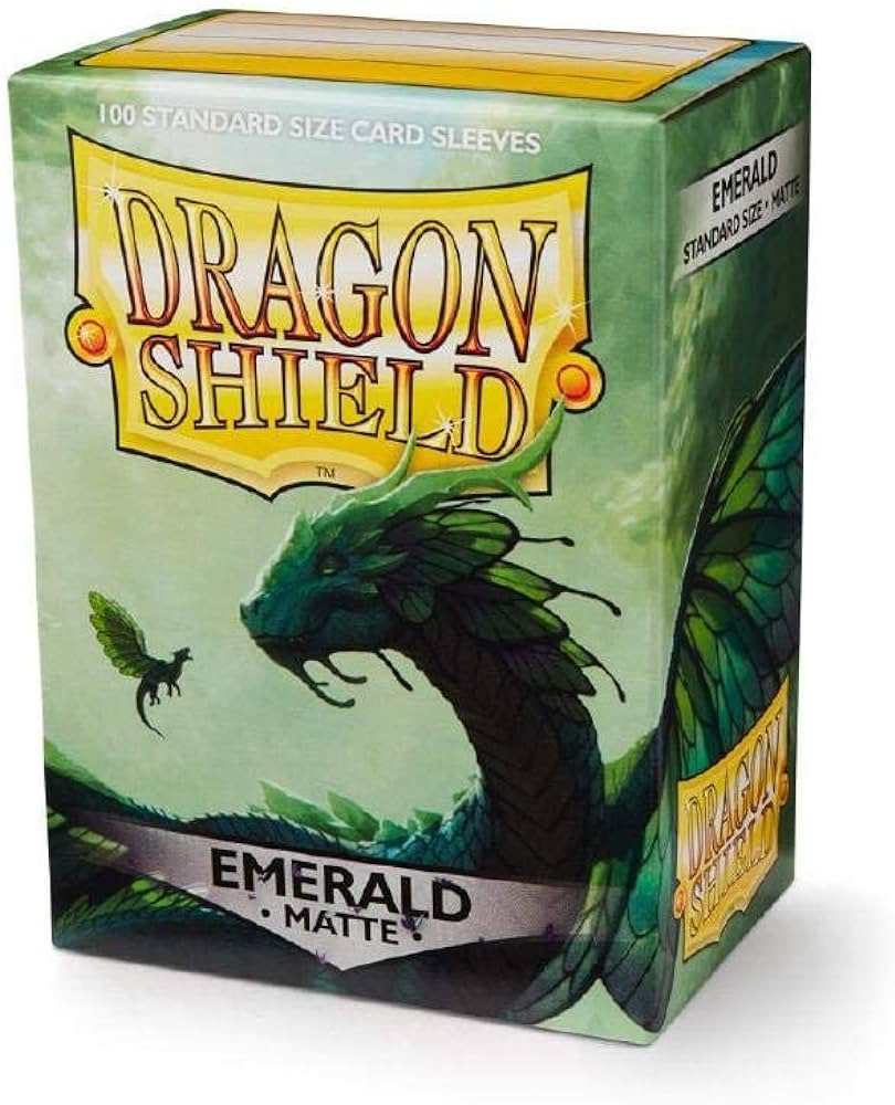 Sleeves (100ct) - Matte Emerald - Standard Size - Dragon Shield