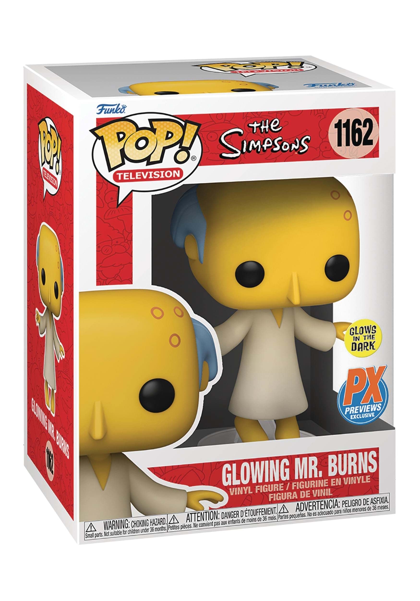 Pop! Television - The Simpsons - Glowing Mr. Burns - #1162 - Glows In The Dark & PX Previews EXCLUSIVE