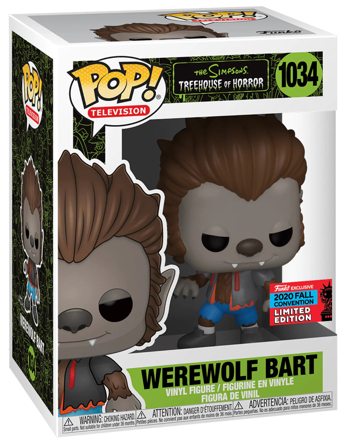 Pop! Television - The Simpsons - Werewolf Bart - #1034 - 2020 New York Fall Convention LIMITED Edition EXCLUSIVE