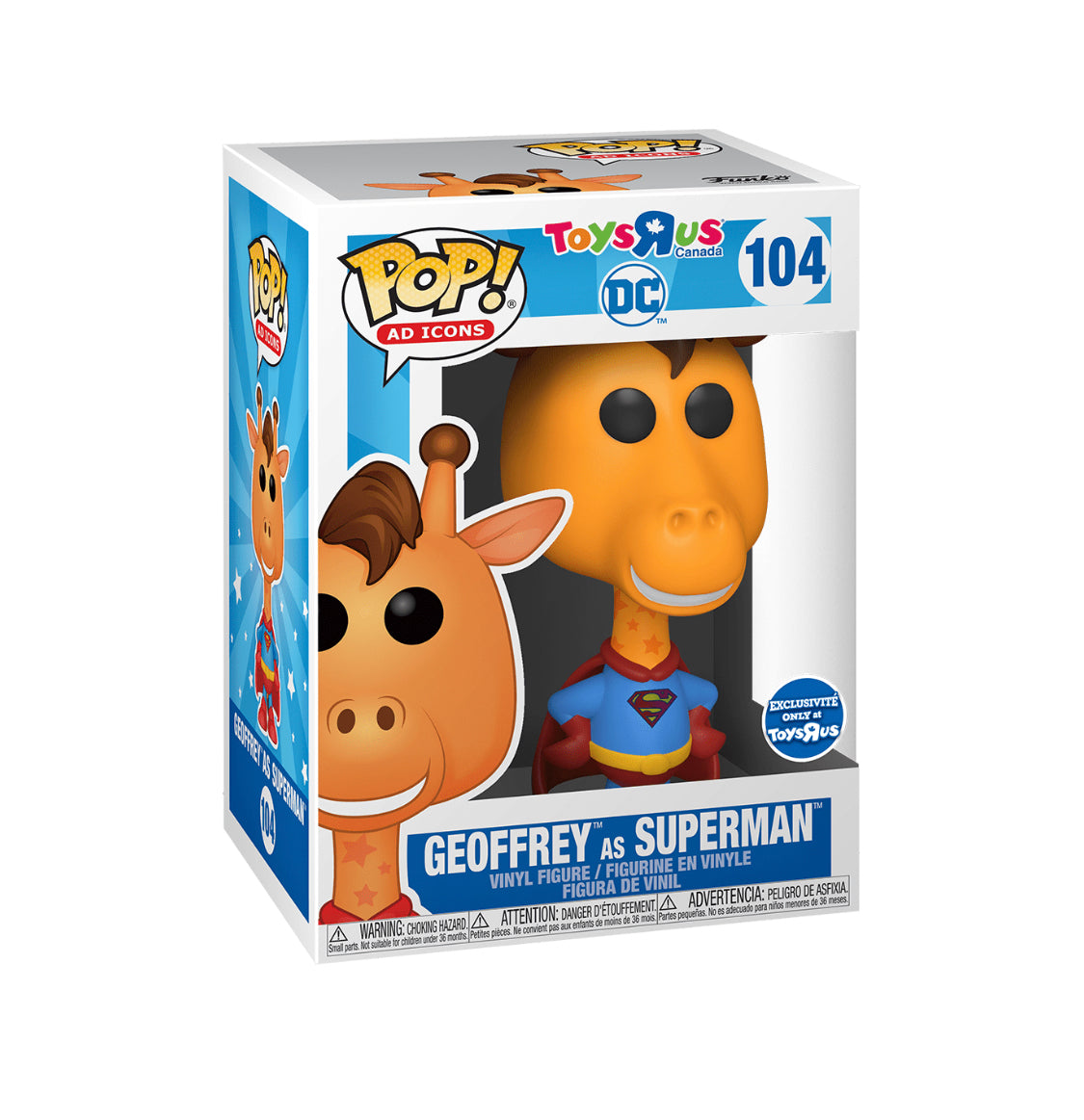 Pop! Ad Icons - Toys "R" Us - Geoffrey as Superman - #104 - EXCLUSIF Toys "R" Us