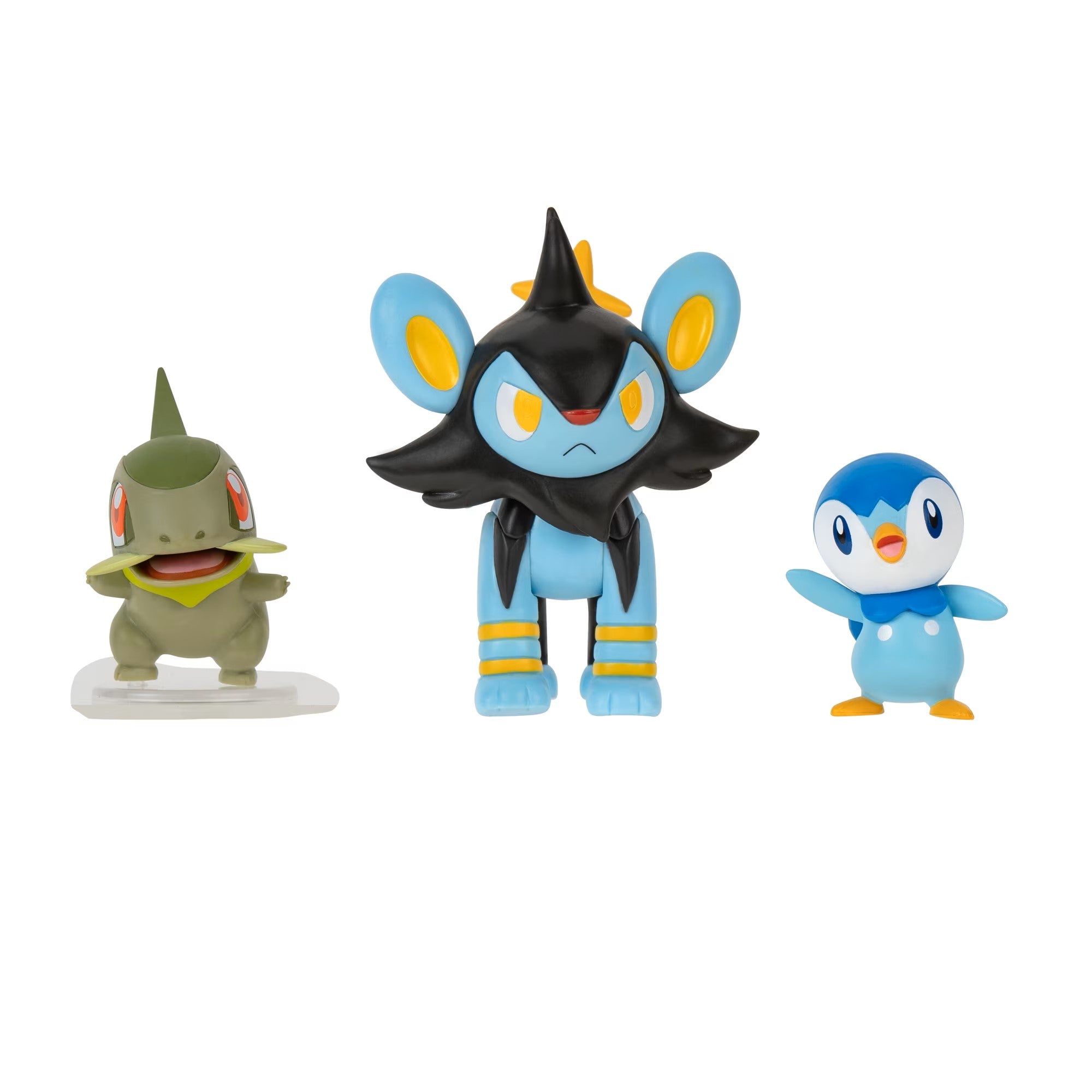 Pokemon Figurine - Battle Figure Set - Axew, Luxio & Piplup - Jazwares