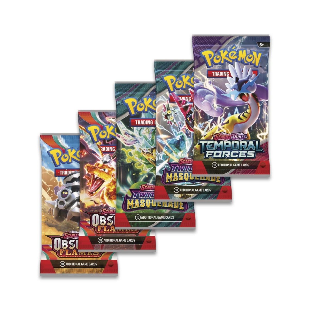 Pokemon Tin Box Paradox Clash (5 Booster Packs & 1 Walking Wake ex Promo Card) - Scarlet & Violet