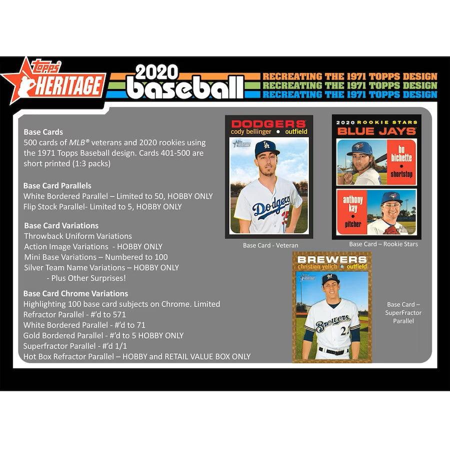 Baseball - 2020 - Topps - Heritage - Hobby Box (24 Packs) - Hobby Champion Inc