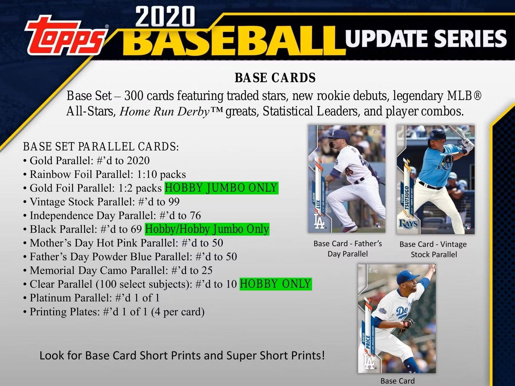 Baseball - 2020 - Topps - Update Series - Hobby Box (24 Packs) Topps 887521093007