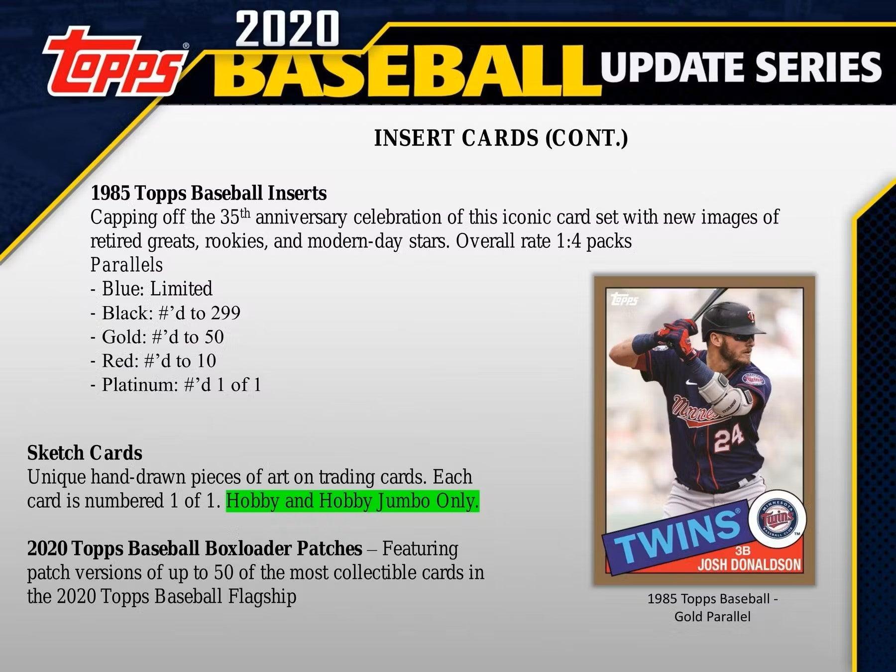 Baseball - 2020 - Topps - Update Series - Hobby Box (24 Packs) Topps 887521093007