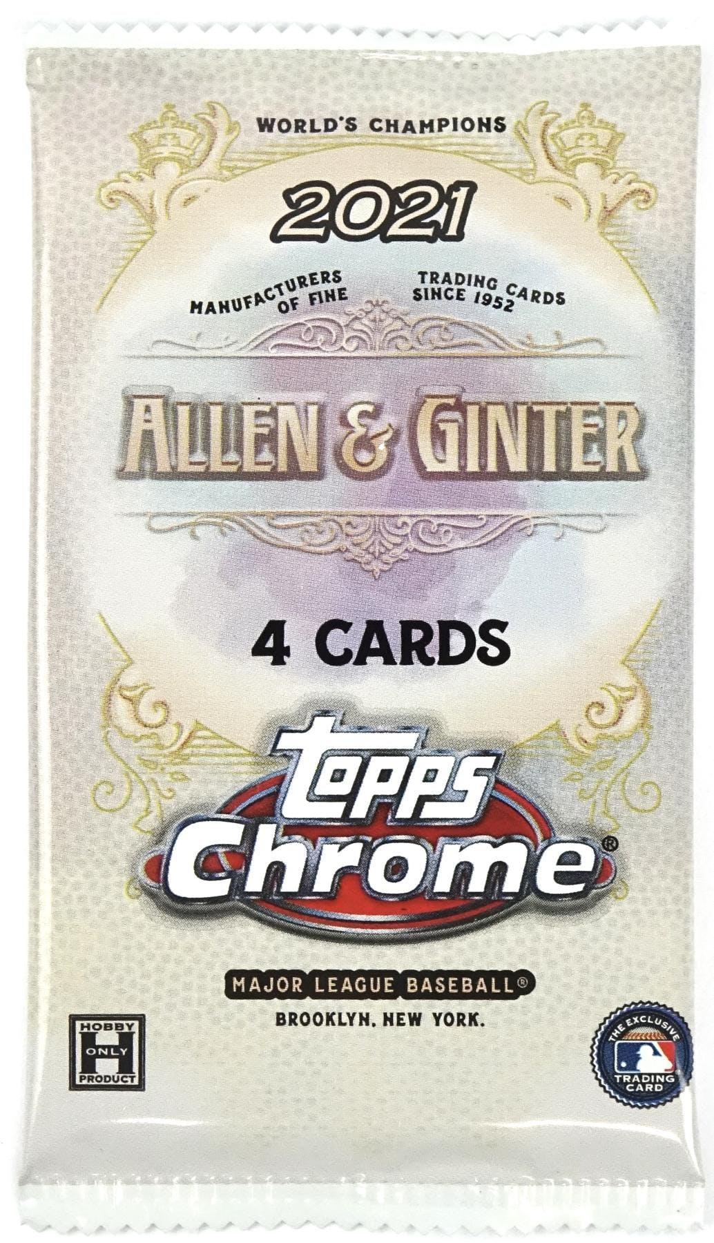 Baseball - 2021 - Topps Chrome - Allen & Ginter - Hobby Pack (4 Cards) Topps 887521103645