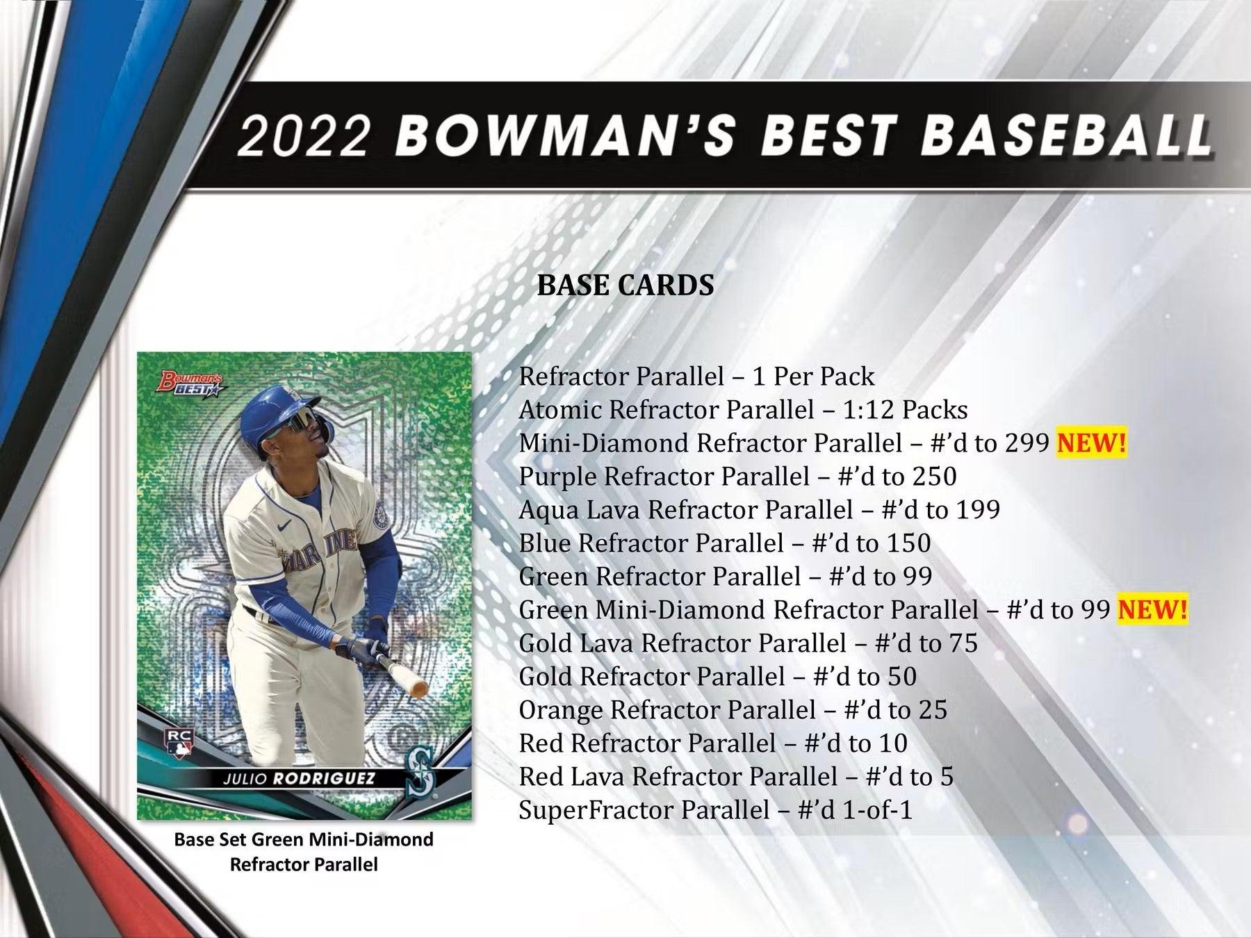 Baseball - 2022 - Bowman's Best - Hobby Box (12 Packs) Topps 887521114207