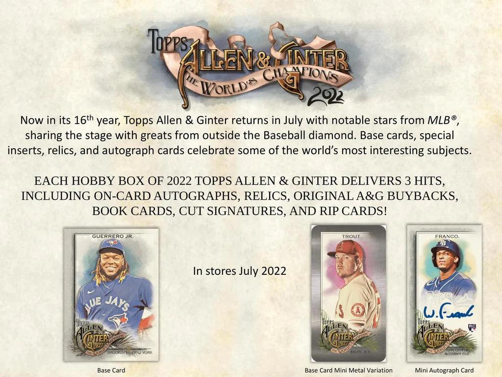 Baseball - 2022 - Topps Allen & Ginter - Hobby Box (24 Packs) Topps 887521110230