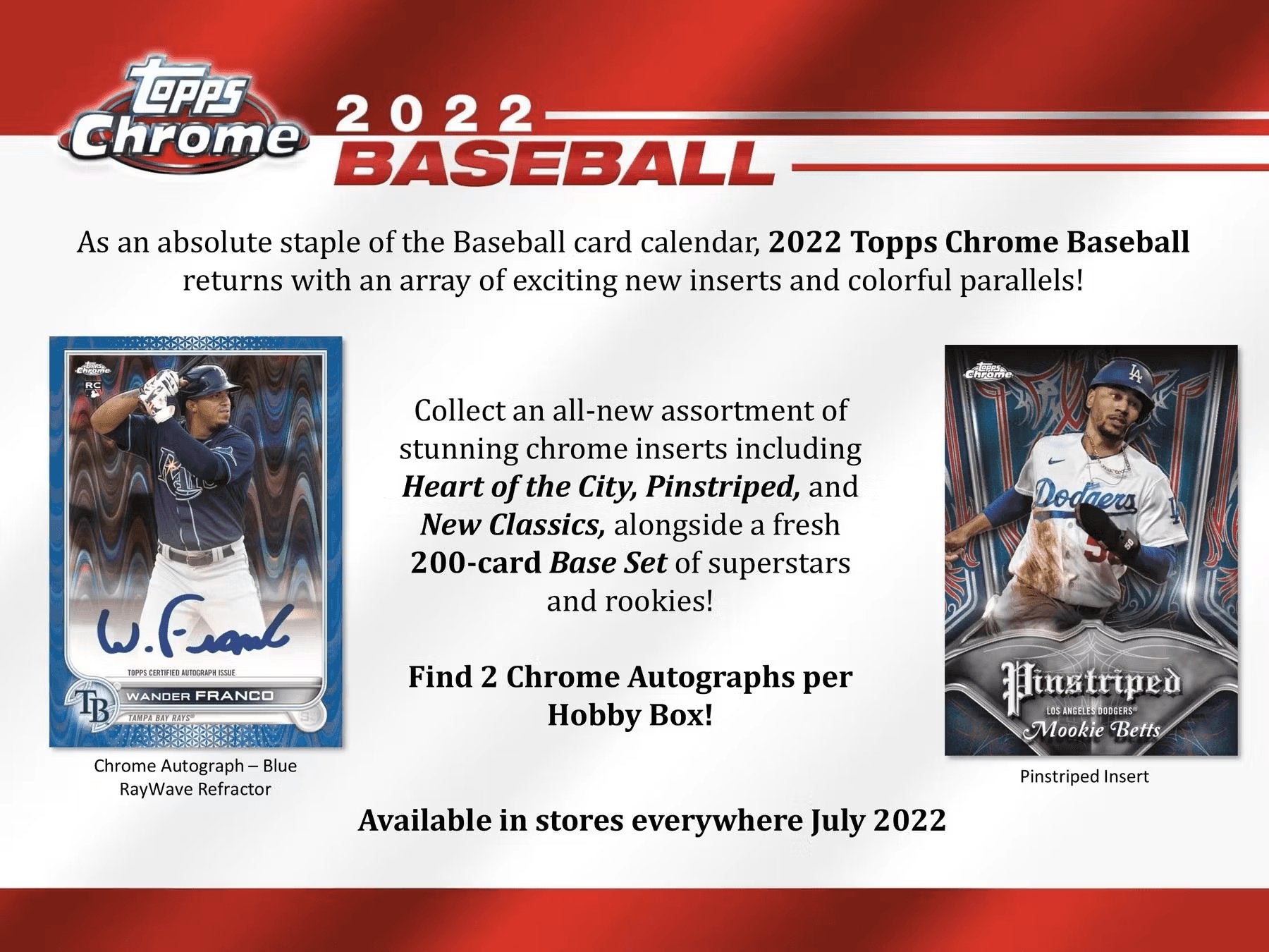 Baseball - 2022 - Topps Chrome - Hobby Box (24 Packs) Topps 887521109517