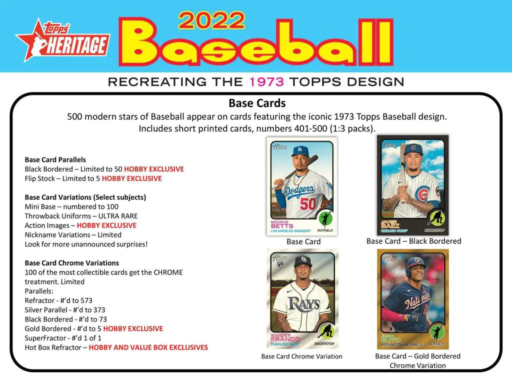 Baseball - 2022 - Topps Heritage - Hobby Pack (9 Cards) Topps 887521106387