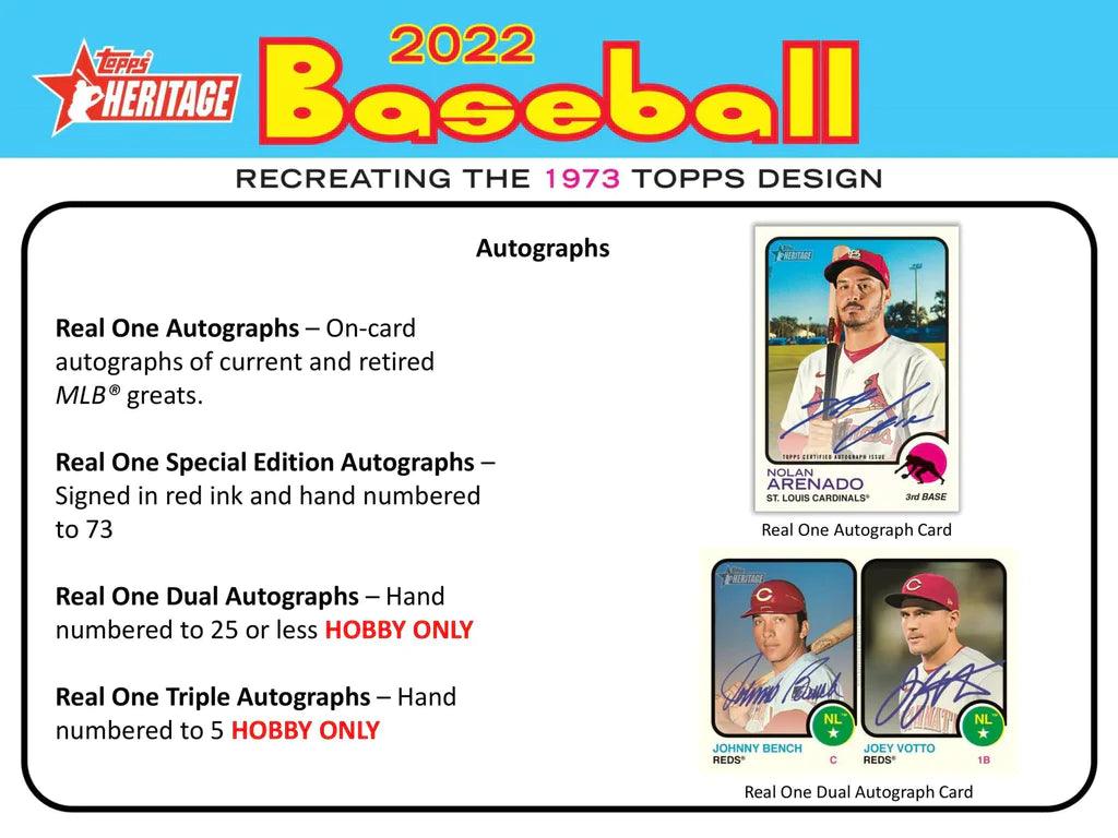 Baseball - 2022 - Topps Heritage - Hobby Pack (9 Cards) Topps 887521106387