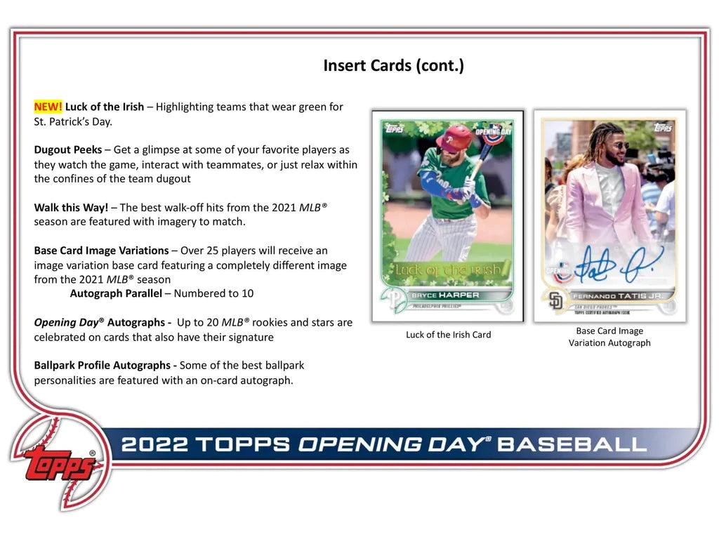 Baseball - 2022 - Topps Opening Day - Hobby Box (36 Packs) Topps 887521106196