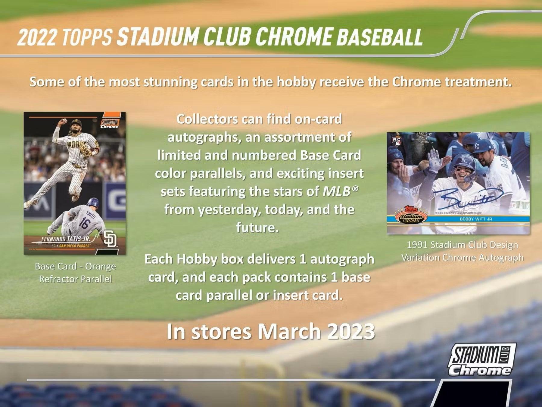 Baseball - 2022 - Topps Stadium Club Chrome - Hobby Box (14 Packs) Topps 887521113132