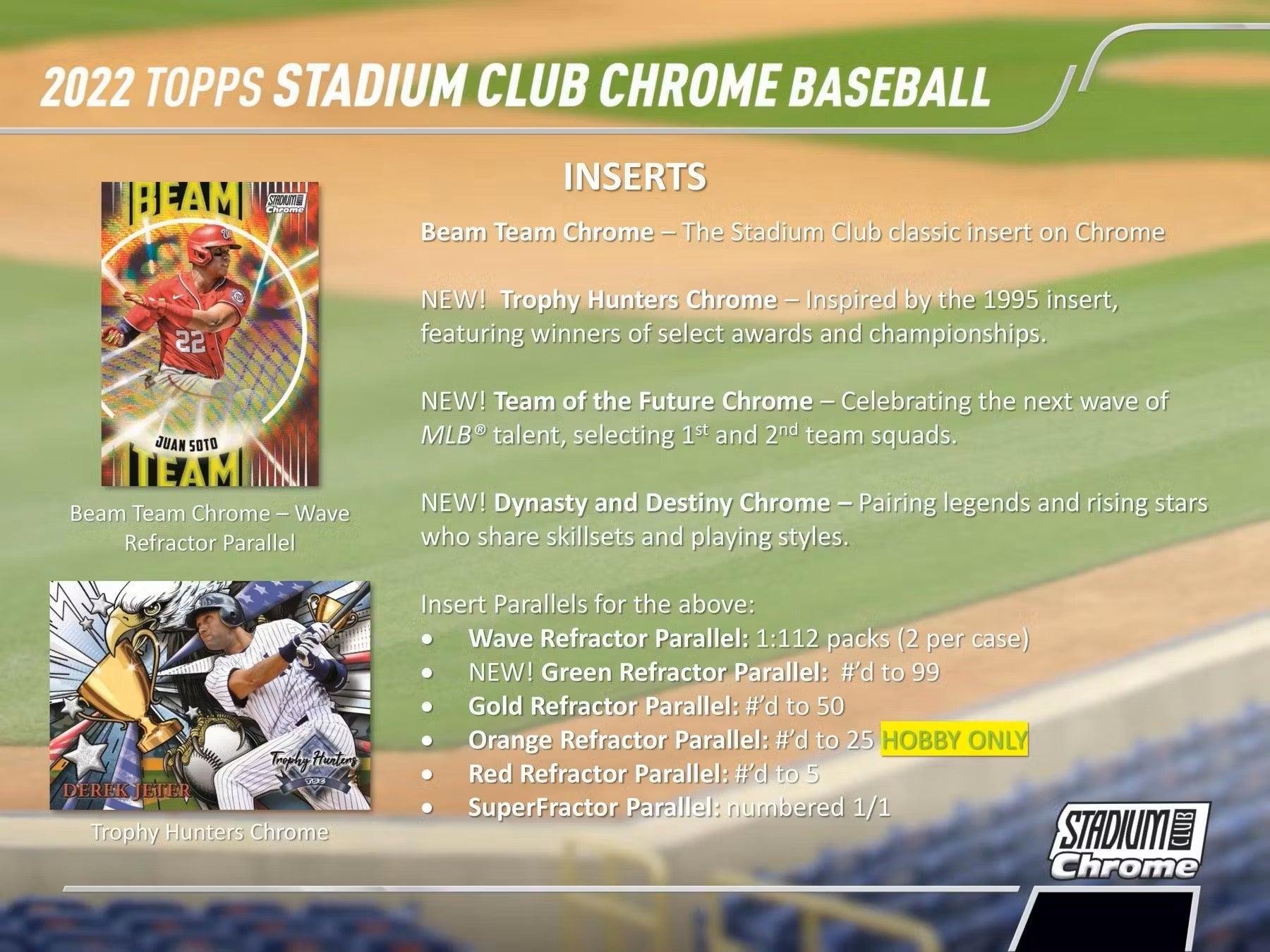 Baseball - 2022 - Topps Stadium Club Chrome - Hobby Box (14 Packs) Topps 887521113132