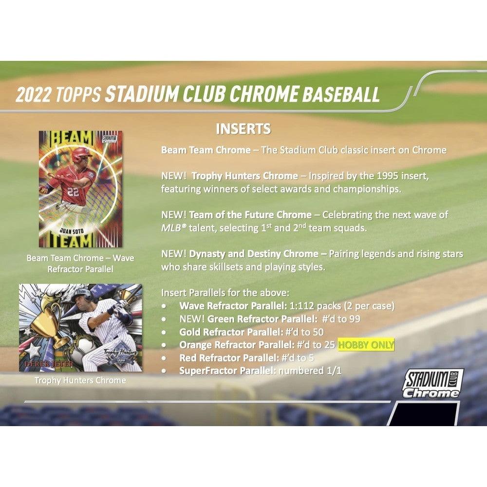 Baseball - 2022 - Topps Stadium Club Chrome - Hobby Pack (6 Cards) Topps 887521113125