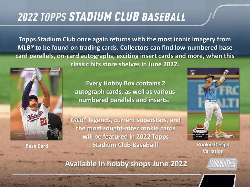 Baseball - 2022 - Topps Stadium Club - Hobby Box (16 Packs) Topps 887521113132