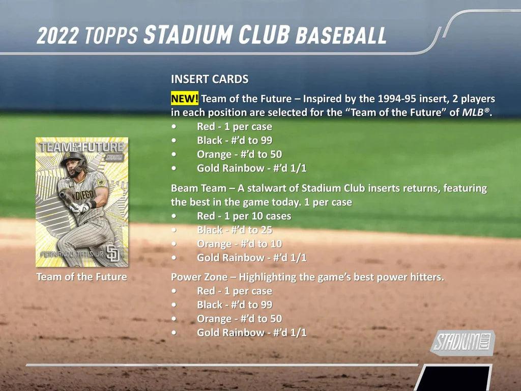 Baseball - 2022 - Topps Stadium Club - Hobby Box (16 Packs) Topps 887521113132