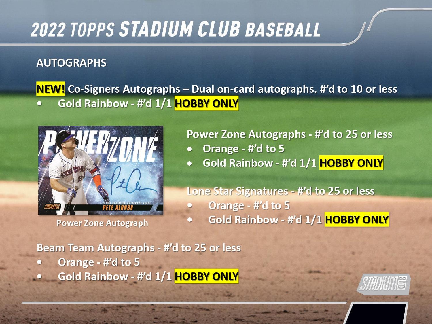 Baseball - 2022 - Topps Stadium Club - Hobby Pack (8 Cards) - Hobby Champion Inc