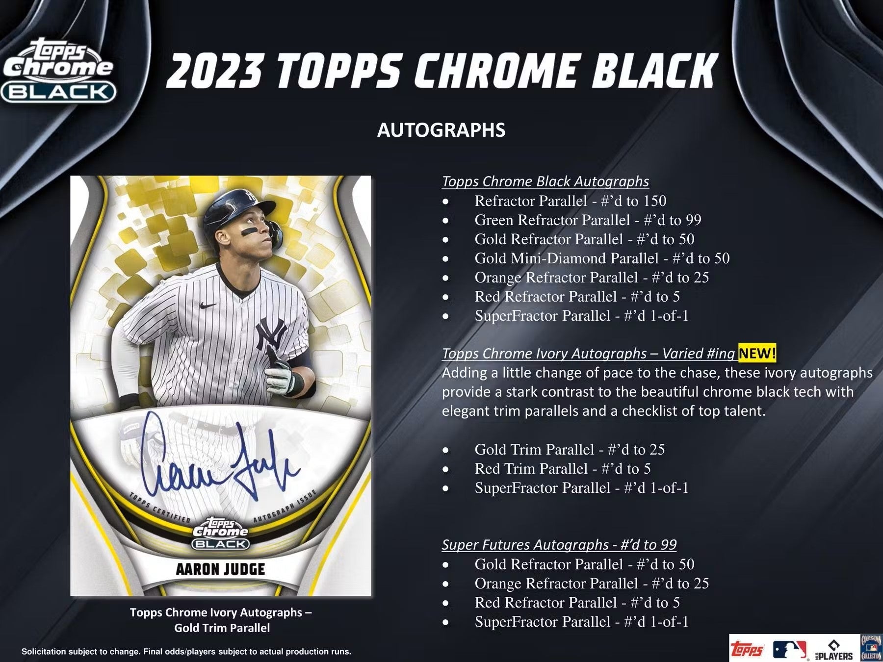 Baseball - 2023 - Topps Chrome Black - Hobby Box (4 Cards Including 1 Encased Autograph) Topps 887521120345