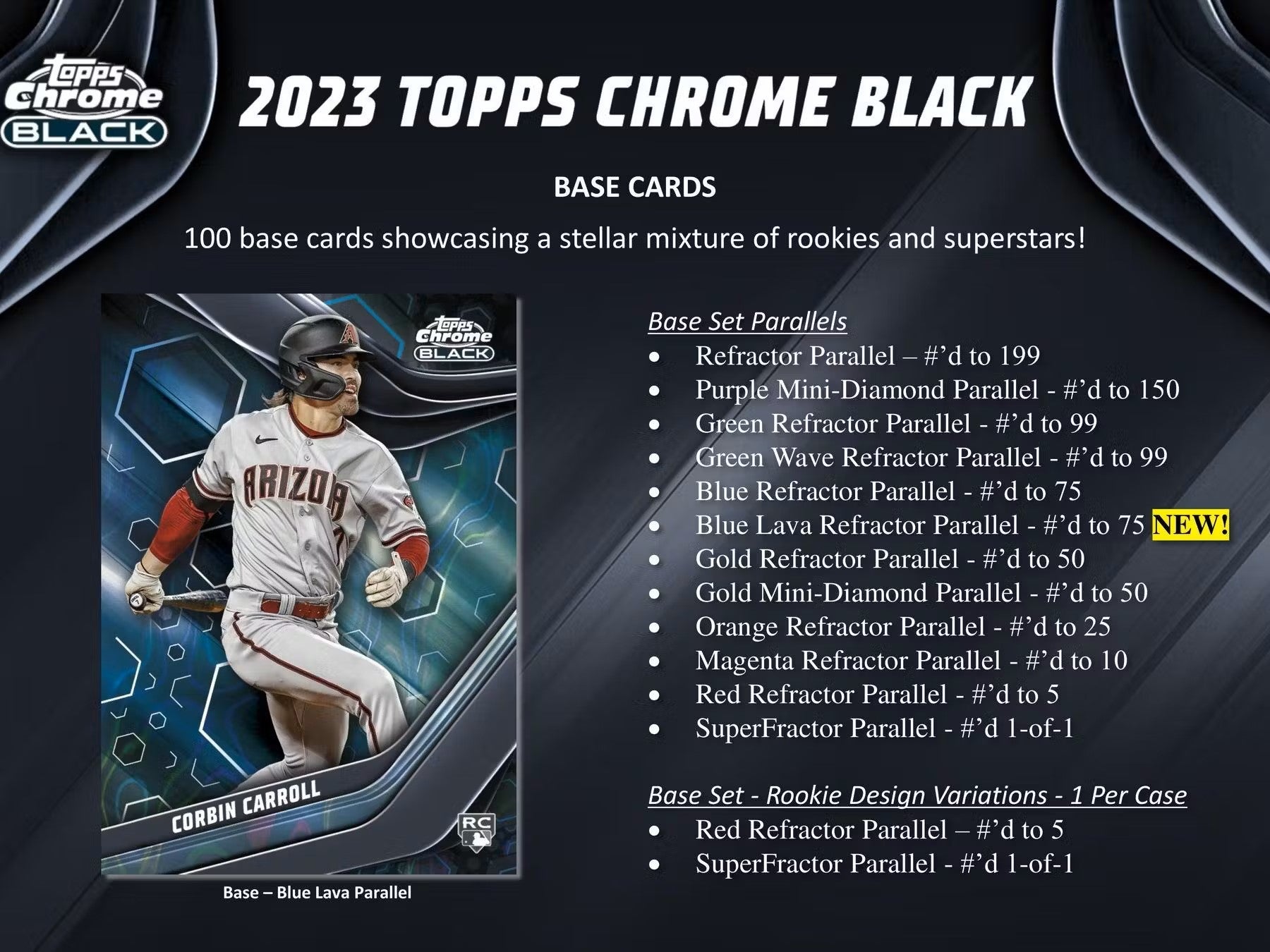 Baseball - 2023 - Topps Chrome Black - Hobby Box (4 Cards Including 1 Encased Autograph) Topps 887521120345