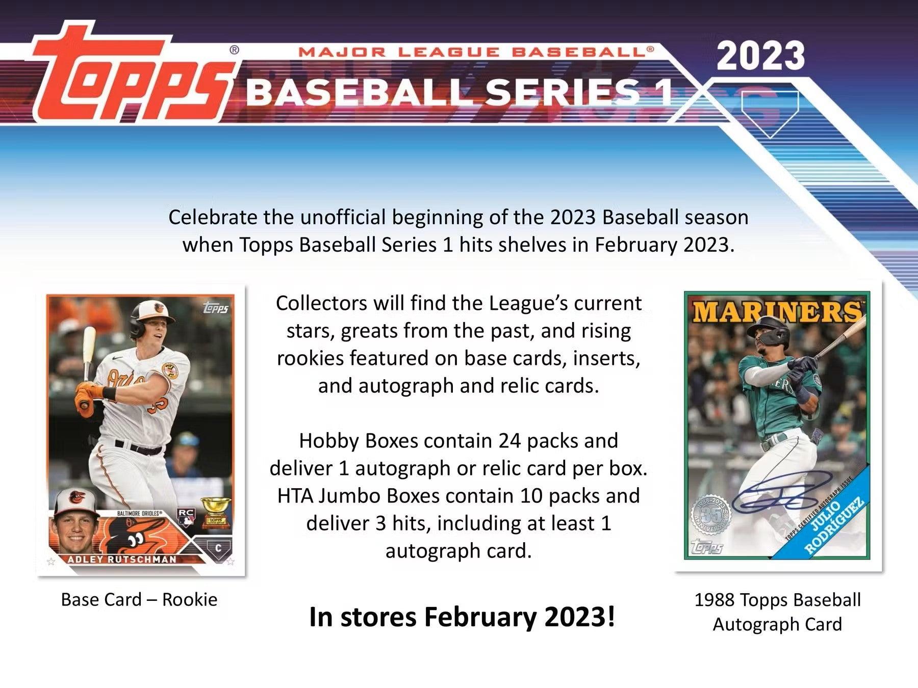 Baseball - 2023 - Topps Series 1 - Hobby Box (24 Packs) Topps 887521115068