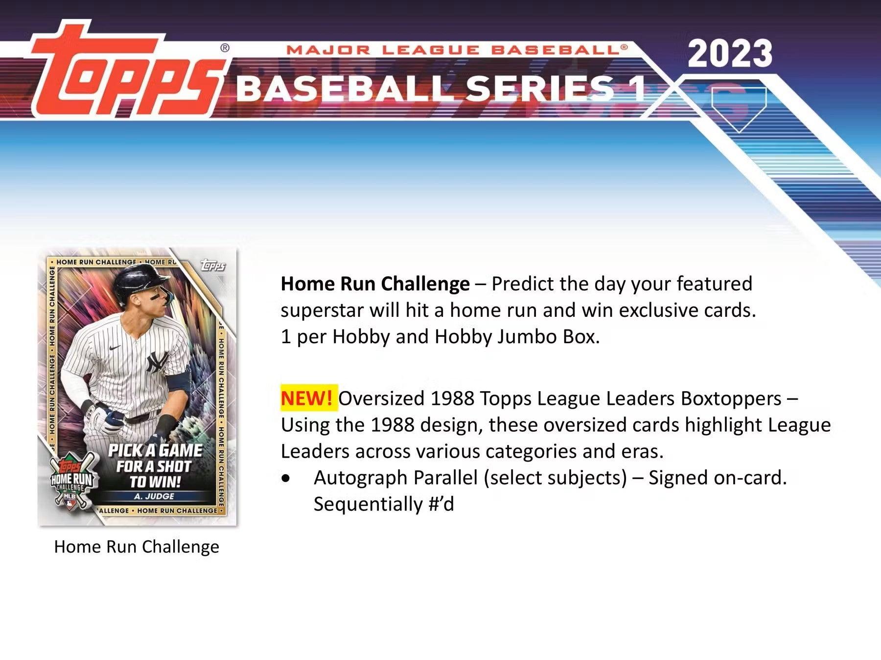 Baseball - 2023 - Topps Series 1 - Hobby Box (24 Packs) Topps 887521115068