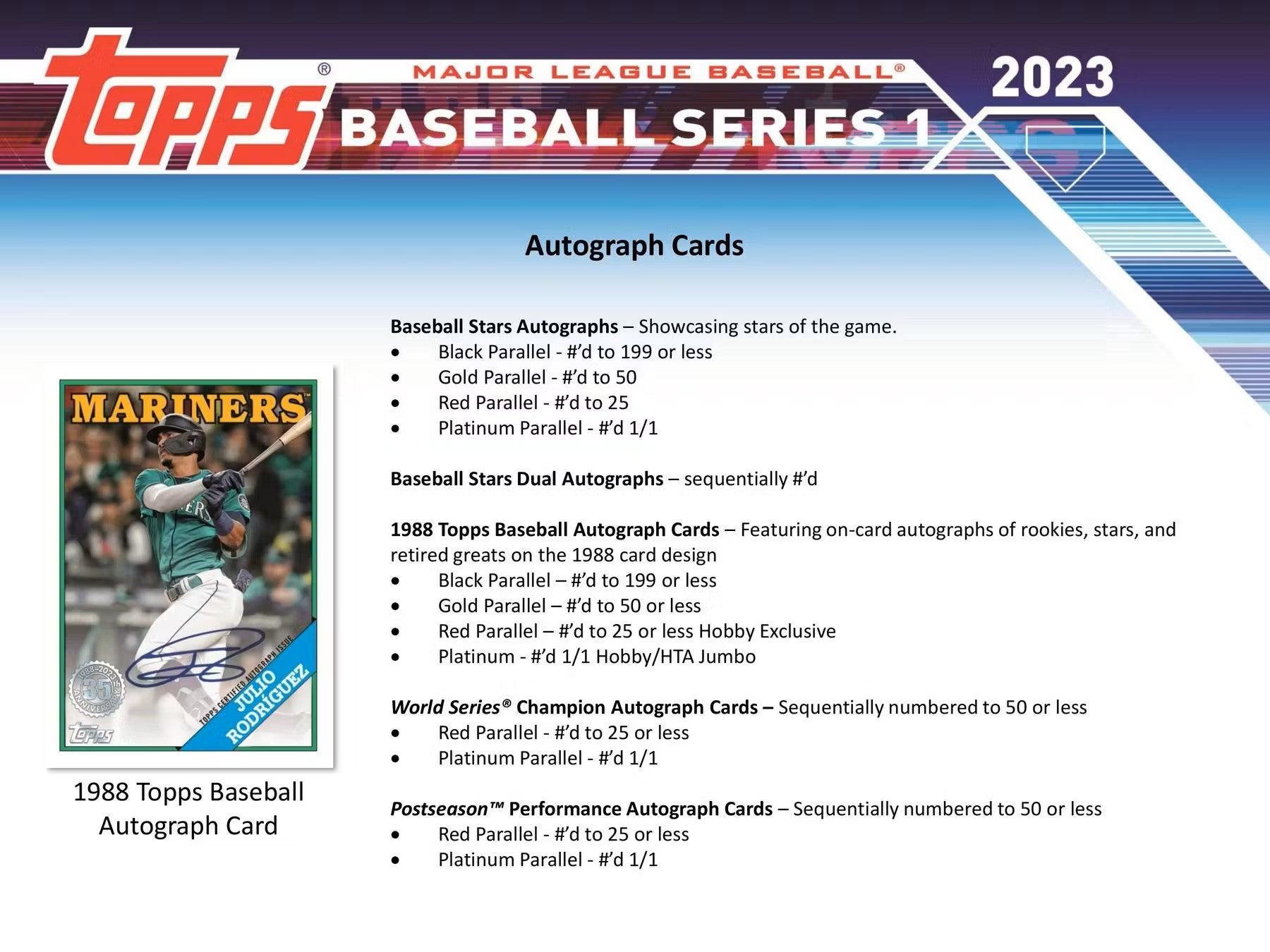 Baseball - 2023 - Topps Series 1 - Hobby Box (24 Packs) Topps 887521115068