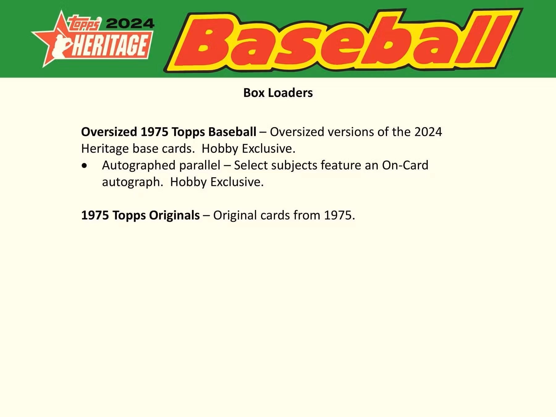 Baseball - 2024 - Topps Heritage - Hobby Pack (9 Cards) Topps 887521123803