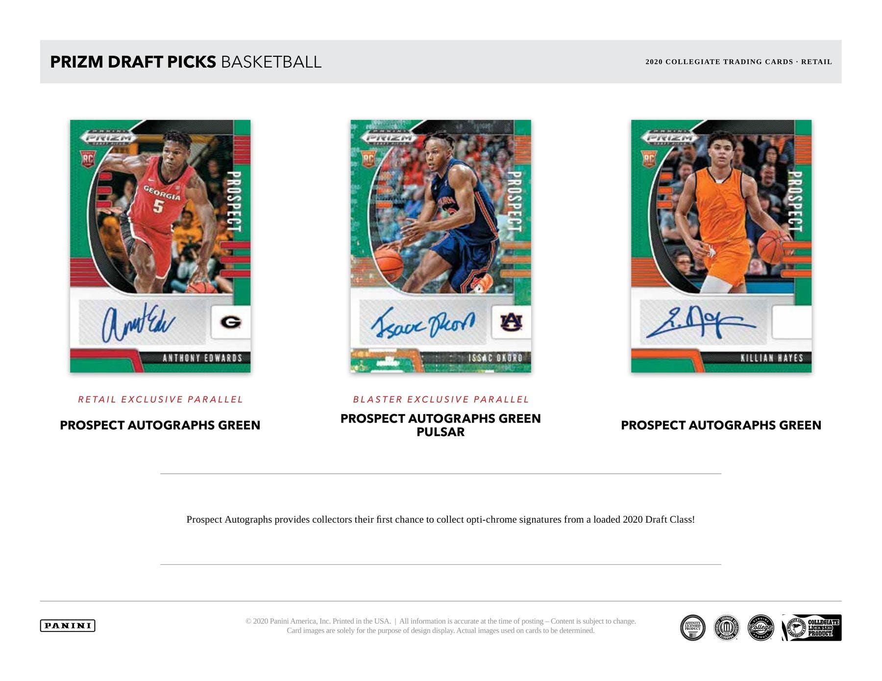 Basketball - 2020/21 - Panini Prizm Draft Picks - Retail Hanger Pack Panini 728192525681