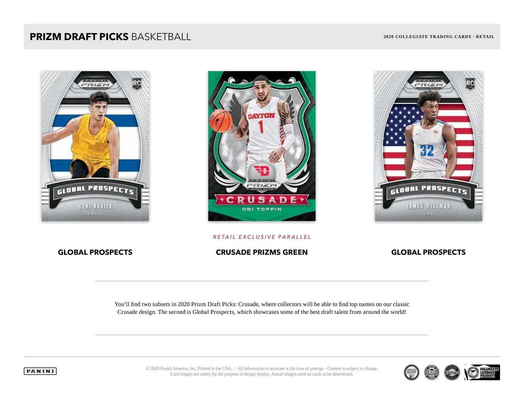 Basketball - 2020/21 - Panini Prizm Draft Picks - Retail Hanger Pack Panini 728192525681