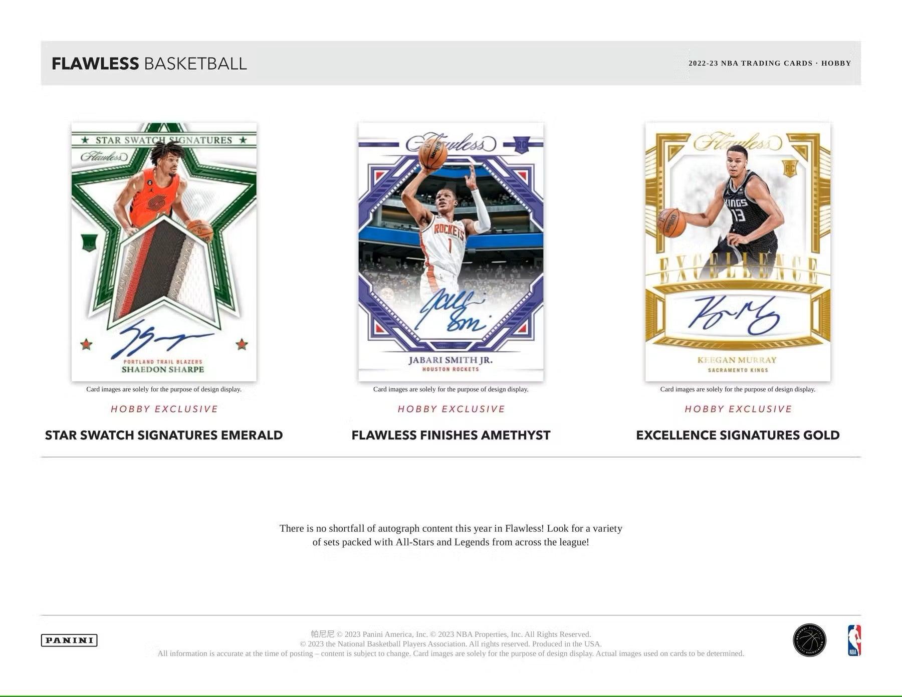 Basketball - 2022/23 - Panini Flawless - Hobby Box (1 Pack/10 Cards) Panini