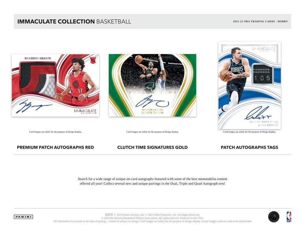 Basketball - 2022/23 - Panini Immaculate Basketball - Hobby Box (1 Pack) Panini 0746134146657