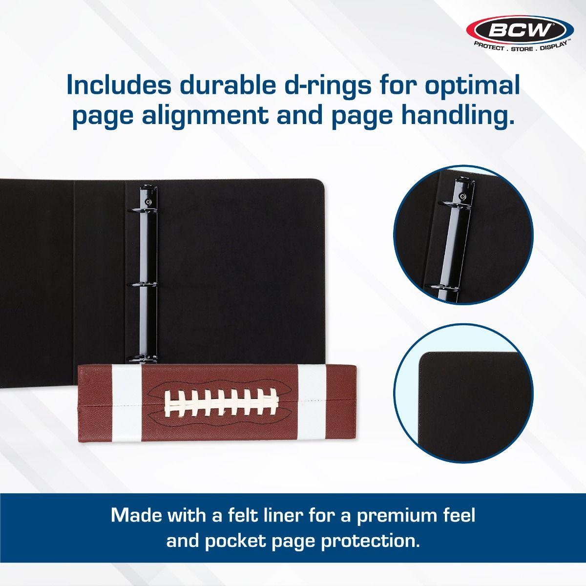 BCW - Binder - 3'' Premium Brown - Football BCW 722626007941