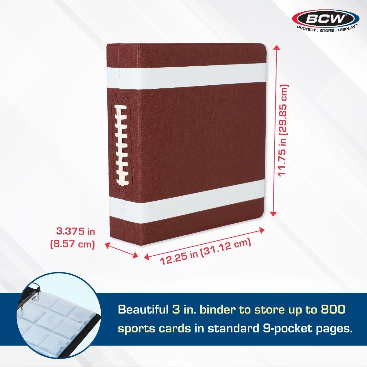 BCW - Binder - 3'' Premium Brown - Football BCW 722626007941