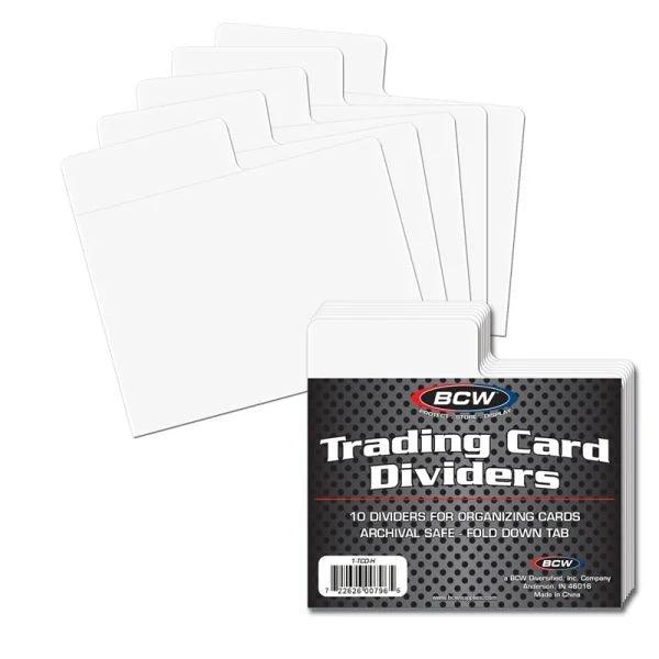 BCW - Card Dividers (Horizontal) - White Color - 10ct BCW 722626007965