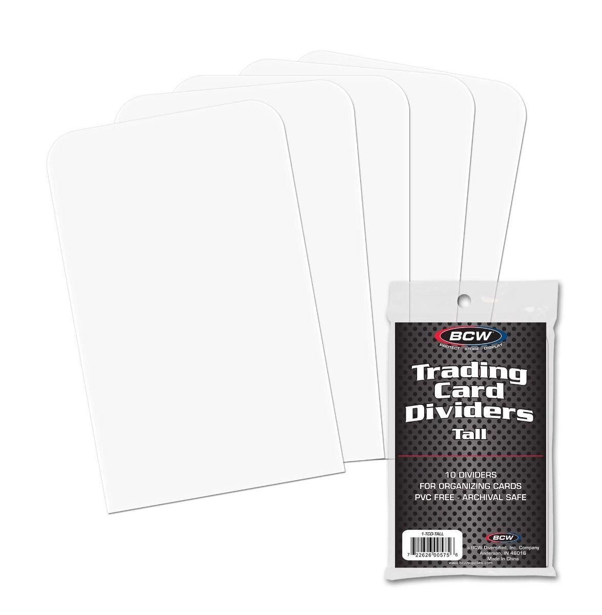 BCW - Card Dividers (Vertical Tall) - White Color - 10ct BCW 722626005756