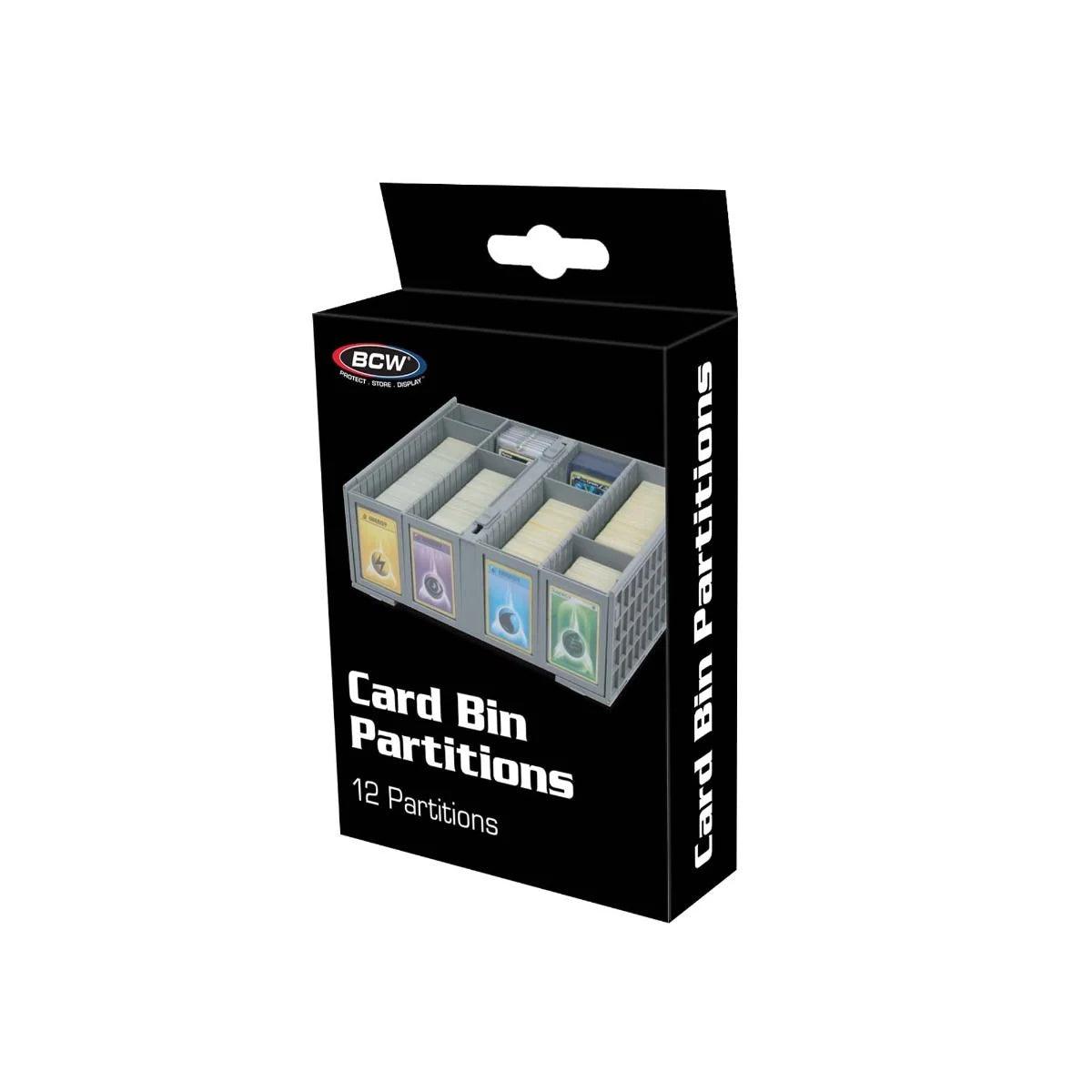 BCW - Plastic Storage Card Bin Partitions (Pack of 12) - Gray Color BCW 722626011955