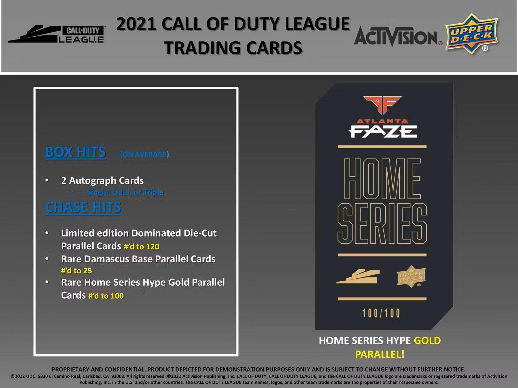 Call Of Duty - 2021 - Upper Deck Hobby Box (10 Packs) Upper Deck 053334958301