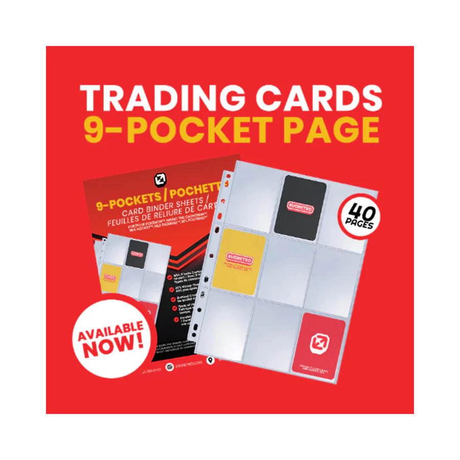 EVORETRO - 9 Pocket Pages for Standard Size Cards (40 Pages per Pack) EVORETRO 3701492100380