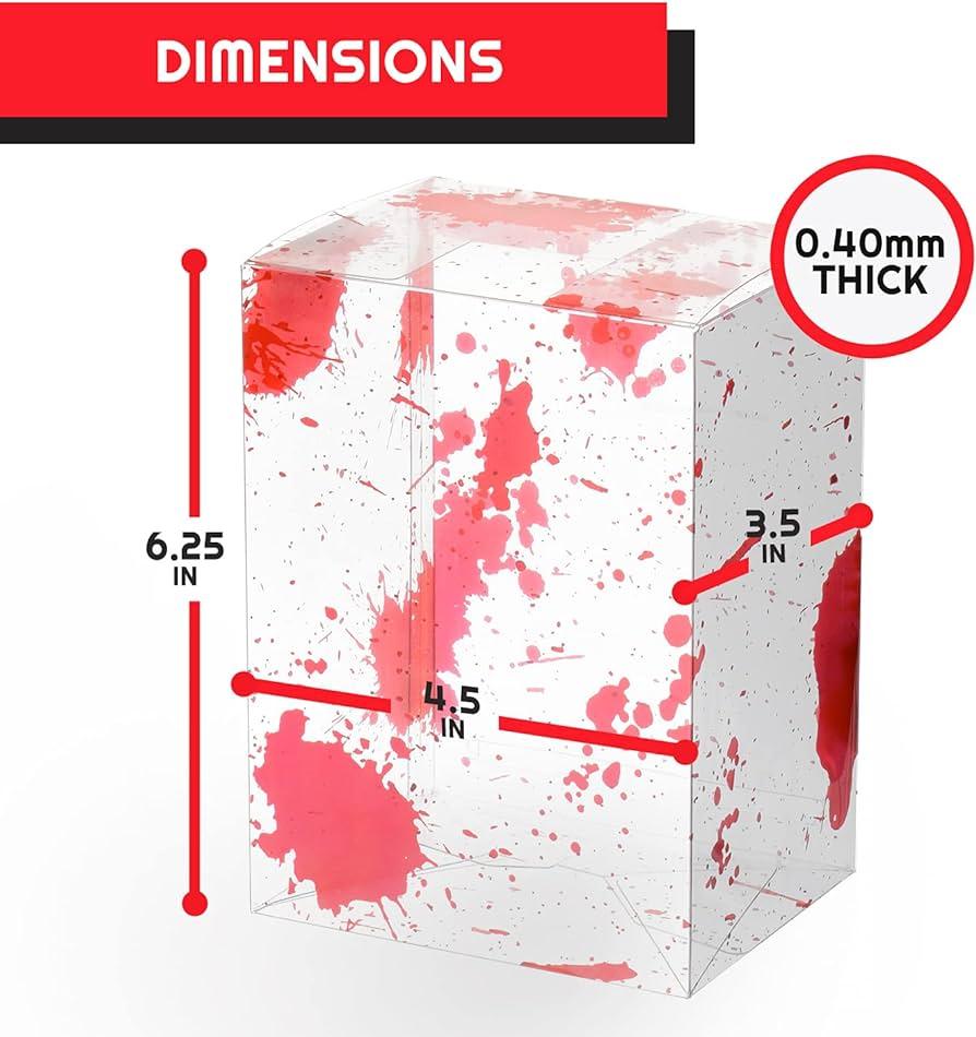 EVORETRO - Plastic Protector for Standard Size (4") Funko Pop - Blood Splatter - 0.40mm Thick (1 Protector) EVORETRO 3760265299928