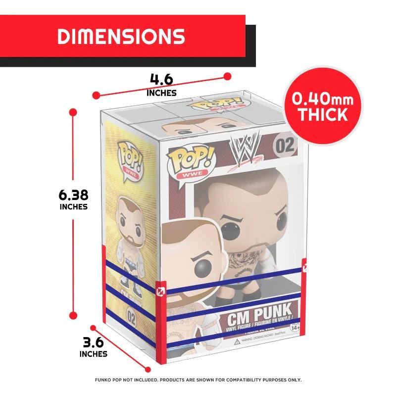 EVORETRO - Plastic Protector for Standard Size (4") Funko Pop - Wrestling Ring - 0.40mm Thick (1 Protector) EVORETRO 3701492101585