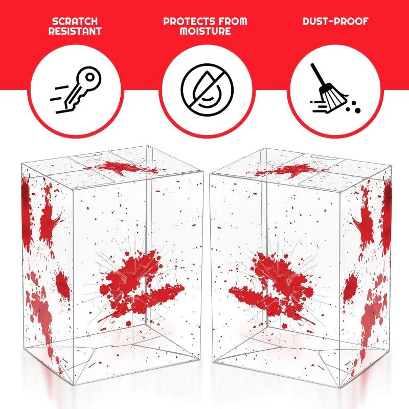 Plastic Protector for Standard Size (4 Inches) Funko Pop! - Red Blood With Bullet Holes - 0.40mm Thick - Pack of 10 unit - Hobby Champion Inc