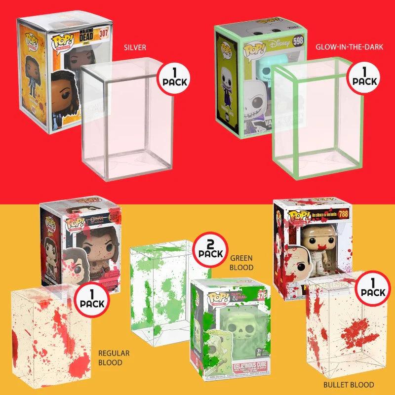 EVORETRO - Plastic Protectors for Standard Size (4") Funko Pop - Mixed Printed - 0.40mm Thick (10 per Pack) EVORETRO 3701492102131