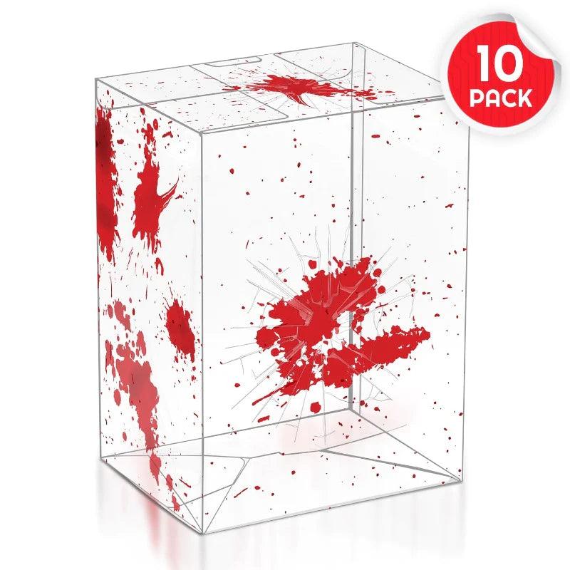 EVORETRO - Plastic Protectors for Standard Size (4") Funko Pop - Red Blood with Bullet Holes - 0.40mm Thick (10 per Pack) EVORETRO 3701492101547