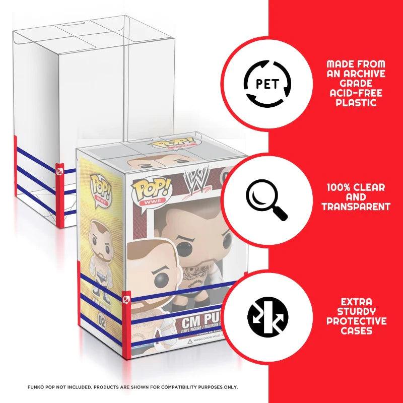 EVORETRO - Plastic Protectors for Standard Size (4") Funko Pop - Wrestling Ring - 0.40mm Thick (10 per Pack) EVORETRO 3701492101585