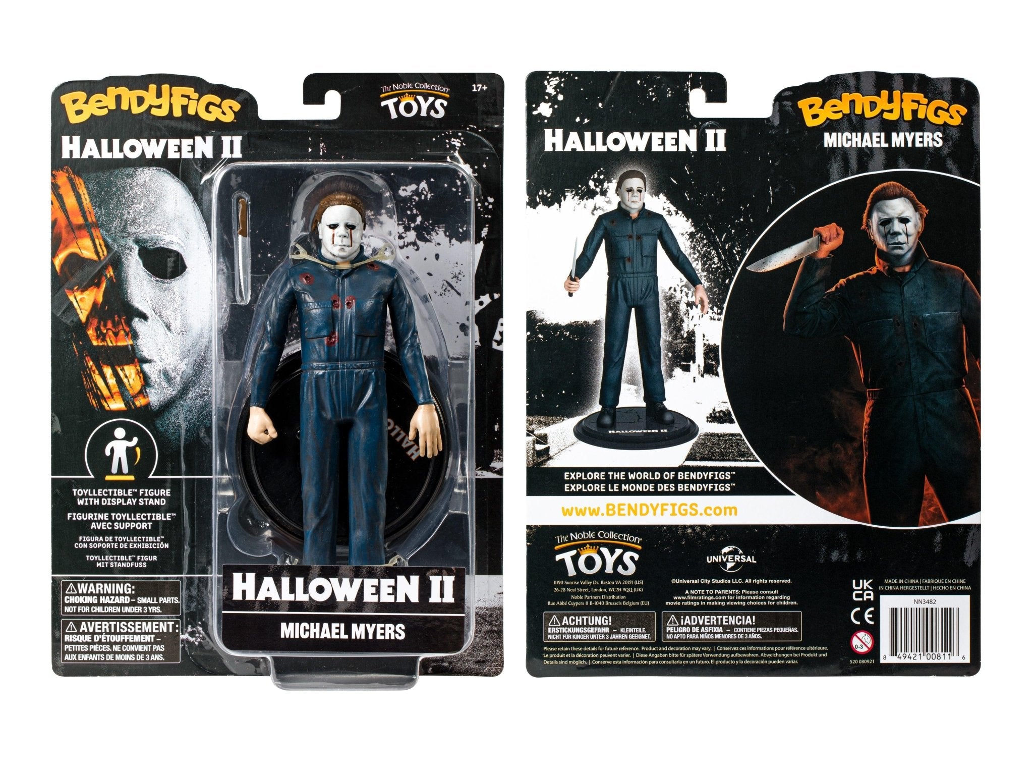 Figure Bendyfigs - Michael Myers (Halloween 2) The Noble Collection Toys 849421008116